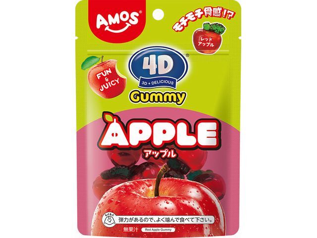 楽天市場】アモス 4Dグミ アップル 赤りんご 54g | 価格比較 - 商品