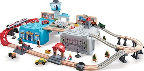 楽天市場】ハペ Hape メガシティボックスレールセット E3773