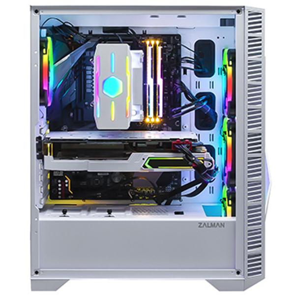 楽天市場】ZALMAN Z3 Iceberg White ミドルタワーPCケース 多角形