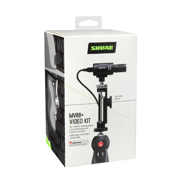 スマホアクセサリー 自撮り棒 SHURE MV88+ ビデオキット MV88+DIG-VIDKIT