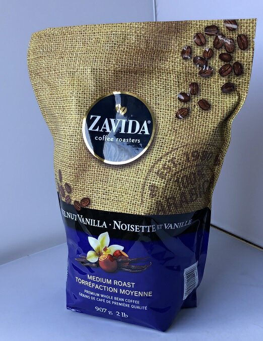 ZAVIDA ヘーゼルナッツバニラフレーバー コーヒー豆 907g(2lb)