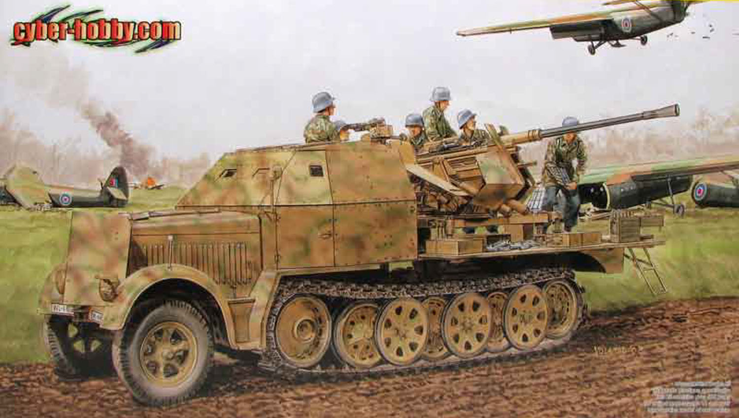 楽天市場】1/35 ww.ii ドイツ軍 sd.kfz.7/2 8tハーフトラック flak 37 対空機関砲搭載型 プラモデル サイバーホビー |  価格比較 - 商品価格ナビ