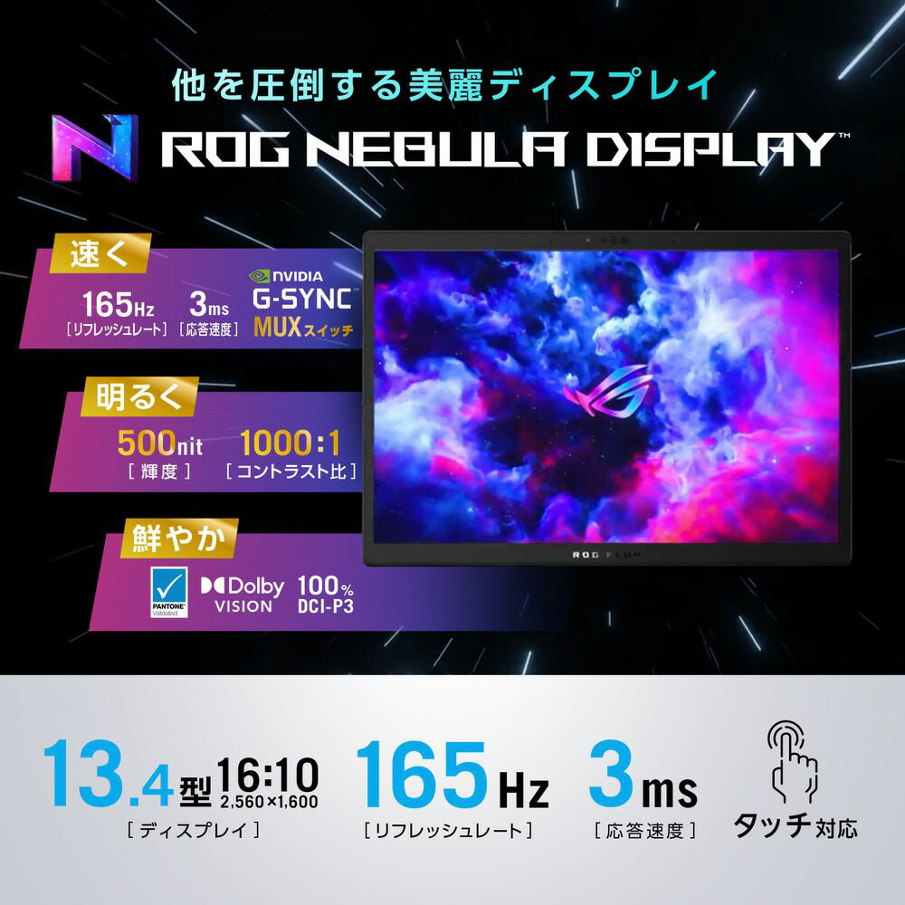 ASUS ゲーミングノートパソコン R.O.G. FLOW GZ301VU-I9R4050