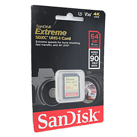 【楽天市場】SanDisk サンディスク Extreme SDXCカード UHS-I U3 64GB SDSDXVE-064G-GNCIN ...