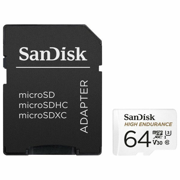 SanDisk 高耐久 ドライブレコーダー アクションカメラ対応 microSDXC 64GB SDSQQNR-064G サンディスク 海外パッケージ品