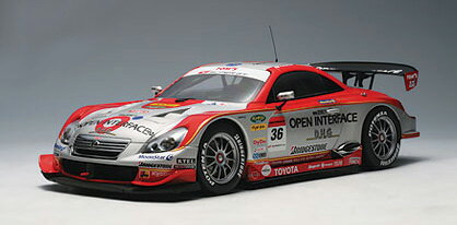 ミニカー 1/18 レクサス オープンインターフェース トムス sc430 #36 シルバー レッド  2006 super gt  80631