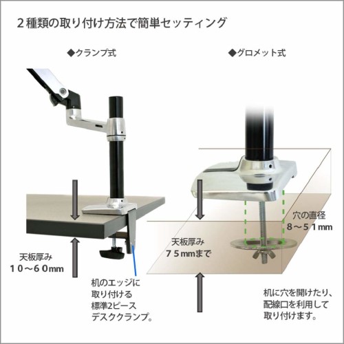 オプション]Ergotron エルゴトロン LX 追加アーム 45-295-026 45-549