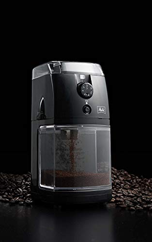 メリタ Melitta コーヒー グラインダー コーヒーミル 電動 フラットディスク式 杯数目盛り付き ホッパー 100g、 定格時間 90秒間 パーフェクトタッチII CG-5B