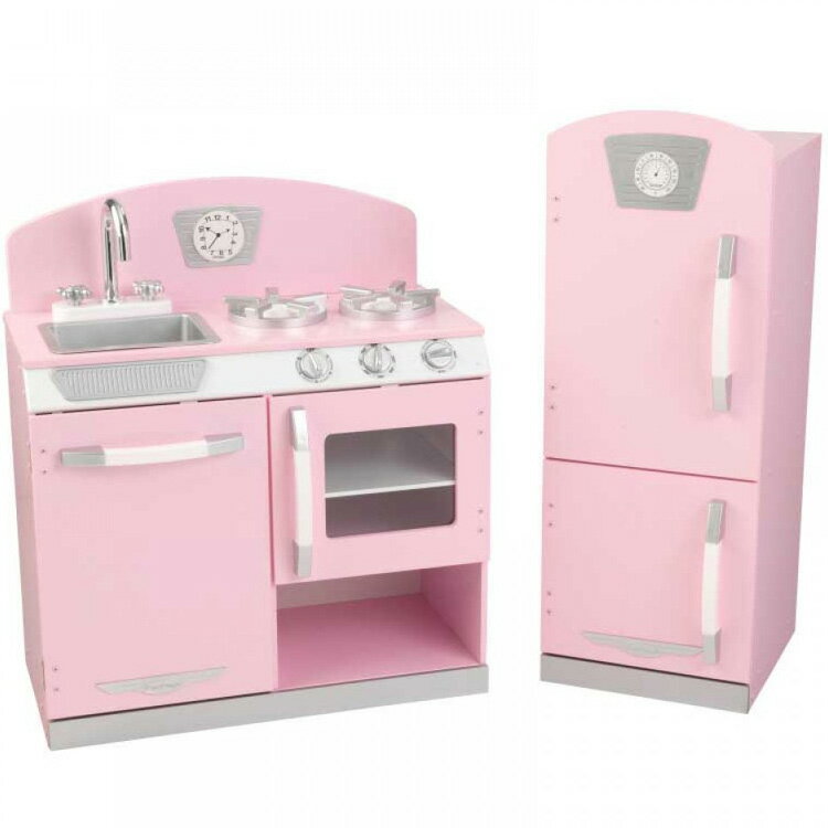楽天市場 Kidkraft キッドクラフト ピンクレトロキッチン 冷蔵庫 Pink Retro Kitchen W Fridge 価格比較 商品価格ナビ