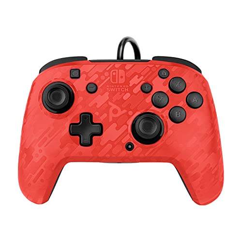 PDP Nintendo Switch Faceoff Deluxe+ Audio Wired Controller Red Camo