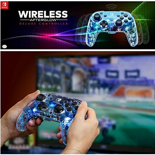 PDP Nintendo SWITCH ワイヤレスコントローラー アフターグロー デラックス