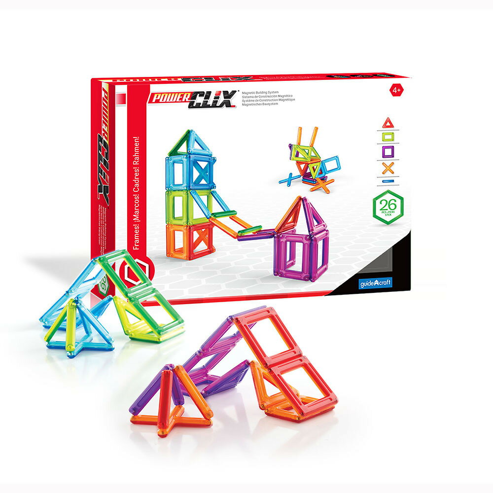 パワークリックス PowerClix マグネットブロック Guidecraft Amazon.com: Guidecraft PowerClix Solids Magnetic Building