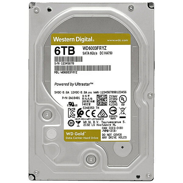 WD 3.5インチHDD WD6003FRYZ