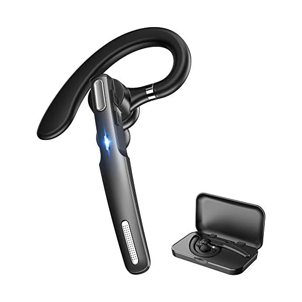 楽天市場】耳掛け型 Bluetoothヘッドセット 黒 収納ボックス付