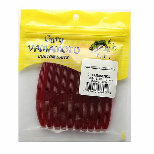 ゲーリーヤマモト Gary YAMAMOTO ヤマセンコー 3インチ 008 レッド ソリッド J9B-10-008