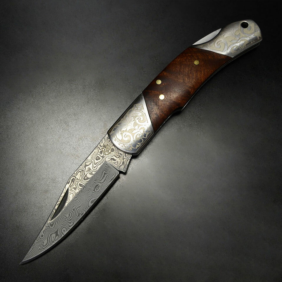 Amazon.co.jp: BOKER 折りたたみナイフ デューク ダマスカス