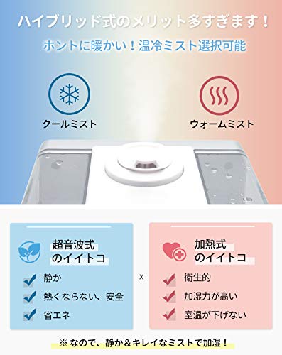 早い者勝ち！Levoit(レボイト) 加湿器 大容量 6L ハイブリッド式加湿器 Amazon.co.jp: 【節電対策】Levoit (レボイト) 加湿器 アロマ