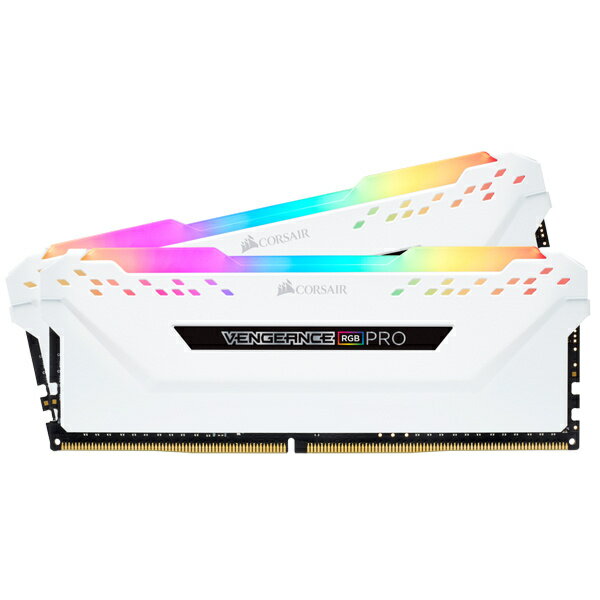 CORSAIR VENGANCE RGBシリーズ デスクトップPC用 メモリ 16GB ホワイト CMW32GX4M2E3200C16W