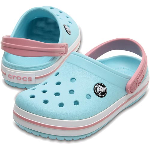 crocs ice blue white