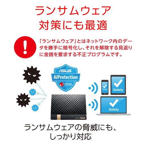 asus デュアルバンドwi fi無線ルーター 無線lanルーター rt ac85u