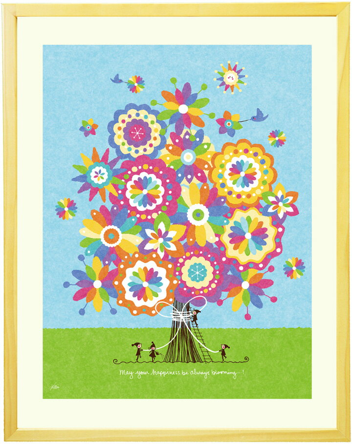 楽天市場 Kellie 花の絵 インテリア アート 幸せの花束 虹色 Mサイズ 価格比較 商品価格ナビ