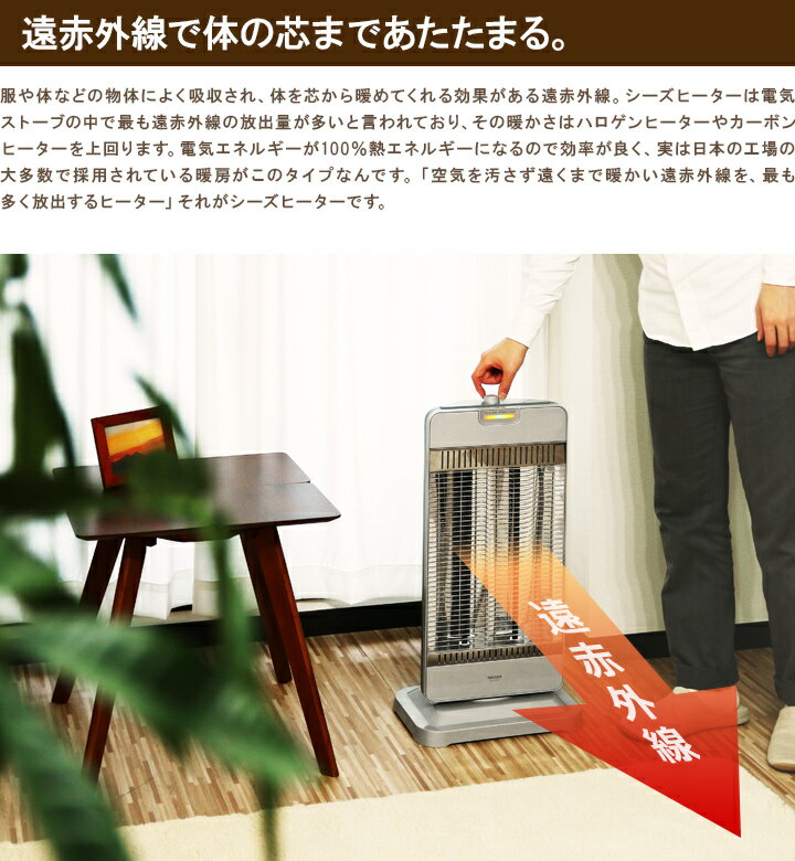 TEKNOS パワーモニター付き シーズヒーター 1200W