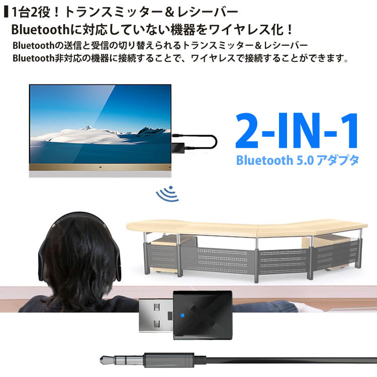 トランスミッター レシーバー PR-2IN1BT50