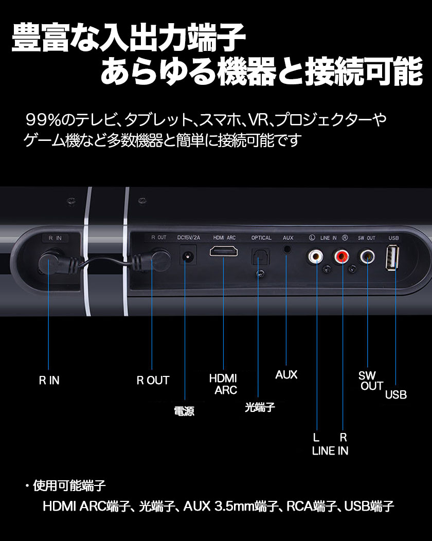 楽天市場】ホームシアター Bluetooth サウンドバースピーカー ブラック 